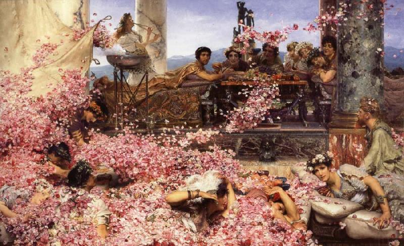 Sir Lawrence Alma-Tadema,OM.RA,RWS The Roses of Heliogabalus china oil painting image